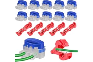 Supamz 15 Stück Kabelverbinder/Anschlussklemmen für Mähroboter, Wasserdicht Verbindungsklemmen Kabelklemmen Draht Kabel Verbinder für Rasenroboter Rasenmäher Husqvarna, Worx, Bosch, Gardena Mähroboter