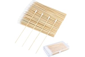 HAOCJANC Wattestäbchen Lang 15cm, 300 Stück Holz Ohrenstäbchen, Wattestäbchen Bambus mit Gerundetem Kopf, Sterile Wattestäbchen für Make-up, Reinigung, Beauty, Nägel