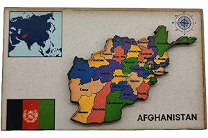 WEDARE MAGNET SOUVENIR Mapa Afganistanu 3D magnes na lodówkę drewno pamiątka podróżna, ręcznie wykonana dekoracja domu i kuchni Afganistan kolekcja magnesów na lodówkę