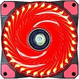 conisy Silencieux Series Ventilateur de boîtier, 120 mm LED Ventilateur pour boîtier d'ordinateur avec connecteur Molex 4 Bro