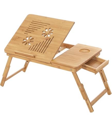 Tavolino Pieghevole Per Notebook TEMPO DI SALDI - Con Ventole USB, Bianco/nero, Fino A 21 Pollici - Foto 3