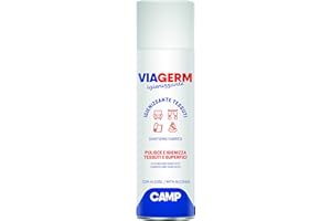 CAMP Viagerm Igienizzante Tessuti - Spray Igienizzante Tessuti Sintetici, Naturali e Superfici, Formula a Base d'Alcool, Rimuove Sporco e Germi ed Evapora Velocemente Senza Lasciare Residui, 500ml
