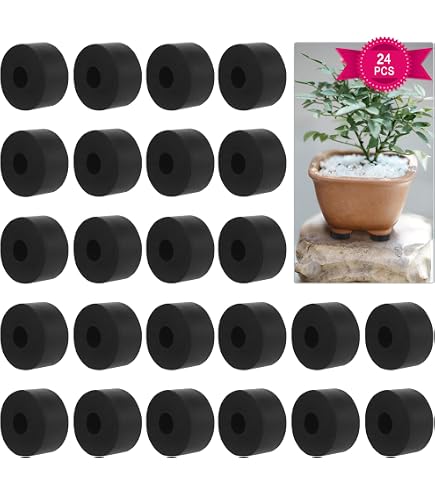24 Topffüße Dreieckig, Schwarz – Unsichtbare Erhöhung Für Blumentöpfe Innen & Außen