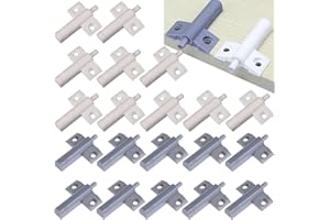 MEIN HERZ 20 pc Amortiguador Silencioso de Cocina Amortiguador Puerta Material ABS Reciclable de Alta Resistencia Reduzca el Ruido de la Oficina/Gabinete/Cajón y de la Puerta (Blanco + Gris)