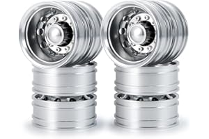 GIDDY UP! AXspeed Metalowe felgi na tylne koła, 4 szt./zestaw piasty kół RC do 1/14 Tamiya przyczepa traktor ciężarówka wspinaczka samochód