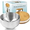 EROTICGEL 304 Stainless Steel Mixing Bowl with Airtight Bamboo Lid 500ml Capacity for Serving, Prepping, Storage and Massage Gel Powder Mixer | Durable