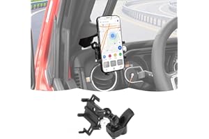 RT-TCZ A-Pillar Phone Holder Bracket Mount Grab Handle Adjustable Anti-Shake Stabilizer Cell Phone Holder Accessories Compatible with Jeep Wrangler JL JLU & Gladiator JT 2024