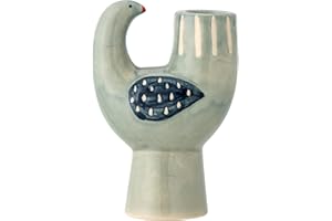 Bloomingville ?wiecznik Trudy ceramiczny ptak niebieski zielony na 1 ?wiec? 12 x 8 cm