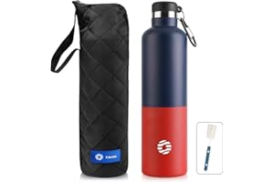 FEIJIAN FJbottle Gourde Isotherme - Bouteille Isotherme - 750ml/ 1L - Gourde Inox Bouche Standard - Gourde Sport Étanche - Gourde Enfant sans BPA, Cadeau pour les Sportifs