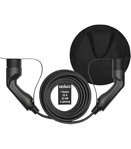 TEUTSCHTECH Typ 2 Ladekabel 22kW - 6m Mit Temperaturüberwachung Für E-Auto & PHEV