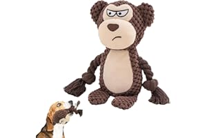 ZYEKIU Giocattolo per Cani, Giocattolo Kuscheltier für Huper Cani, Giocattolo con Carta Kuscheltier für Hunde Giocattolos Interattivo per Cuccioli Taglia PiccolaMedia Spielzeug (Scimmia)