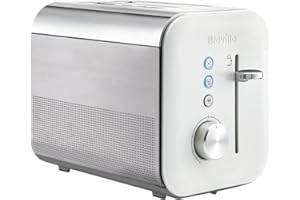 ‎BREVILLE Breville High Gloss Opiekacz do Tostów, Biały/Stalowy, 20.6 x 31.4 x 29 cm