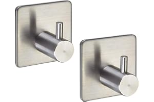 SOTECH SO-TECH® 2 x haczyki ścienne Pandora, samoprzylepne, 3 m, stal nierdzewna, do kuchni i łazienki, wieszak na ręczniki do naczyń, wieszak na ręczniki, wieszak na ubrania, haczyki samoprzylepne