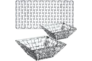 Spiegelau & Nachtmann, 3-częściowy zestaw do serwowania, 1x talerz + 2x miski, szkło kryształowe, Bossa Nova, 0090026-0