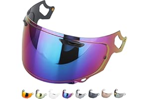 Everalo Compatible with Arai Rx7v Visor - Vas v - Chaser X - Rx7x - Quantum X - Quantic - Signet X - Defiant X - Concept X - Profile V - Qv Pro Vas - Helmet Visor Pinlock Ready (Rainbow)