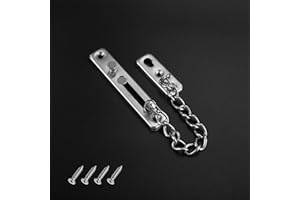 XINSHENG Türkette122mm Edelstahl Türschloss Tür-Sicherheits-KettenschlossTürketteCasting Türschloss Front Chain Kratzschutz mit Schrauben Hardware Hotel Familie Innentüren Türen Fenster Silber