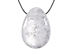 Morella Collar para Mujer 80 cm y Colgante de Gema en Forma de Gota en Bolsa de Terciopelo