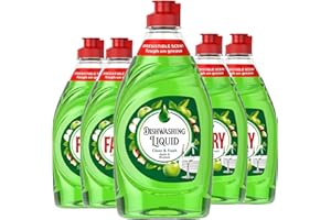 THRINK 5 Pack of 320ml Apple Ffairy Washing Up Liquid | Powerful Grease-Cutting Action | Fruity Fresh Scent | Concentrated Formula for Sparkling, Long-Lasting Clean Dishes Kitchen Cleaning Essential