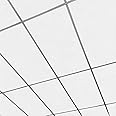 Matt White Suspended Vinyl PVC Gypsum Laminated Tiles Board 1195mm x 595mm x 7mm Easyclean & Wipeable for 1200mm x 600mm Suspension Grid