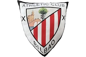 ASDITEX Productos Oficiales Cojín Balón 50 cm x 50 cm Aprox (Blanco, 50cm x 50cm Aprox., Athletic Club Bilbao)