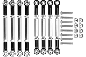 Alomejor Tige de Traction de Direction RC Tige de Traction Servo de Direction en Métal Bras de Liaison Connecteur D'extrémités de Biellette de Direction pour WPL/MN/Feiyu