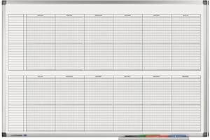 Legamaster Premium 7 414000 Magnetic Project Planner for up to 20 People Objects – Framed and Ready to Hang