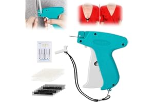 VIDFAIR Quick Clothing Fixer Stitch Gun for Clothes Mini Portable Clothing Sewing Fixer Speedy Tagging Gun Quick Repair Garment Handheld Sewing Machine Zip Stitch Tool with 1000pcs Glue Needle for Designers