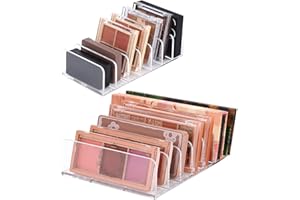 Xespis 2 Stück Lidschatten Organizer, Kosmetik Organizer mit 7 Fächern, Paletten Organizer Schminke für Lidschatten Aufbewahrung