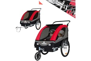‎TIGGO Tiggo S2 Kinderanhänger mit Federung Jogger 2 in 1 Kinder Buggy fahrradanhänger Anhänger 360° Drehbar