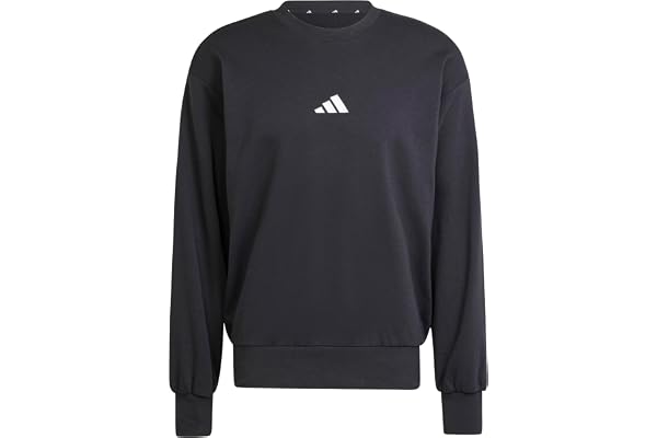 adidas Mezczyzni ESSENTIALS FEELCOZY FRENCH TERRY SWEATSHIRT, black/white, XL