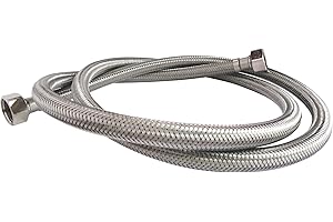 SOMATHERM FOR YOU - Sanitärschlauch Anschluss drehbare Mutter gerade, weiblich 15/21 (1/2') - drehbare Mutter gerade, weiblich 15/21 (1/2') - Länge 150 cm - DN10