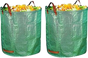 Quailitas Garden Waste Bags – 500L [Pack of 2], 1.16 Kg, Large Capacity, Heavy Duty Yard Waste Bag, Compact Design