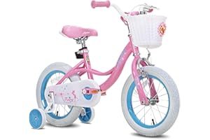 JOYSTAR Bicicleta infantil de 12/14/16/18 pulgadas para niñas de 2 a 9 años, bicicleta infantil con ruedas de apoyo para niños de 2 a 9 años