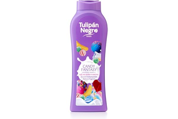Tulipán Negro - Gel de Baño Candy Fantasy, Nutritivo e Hidratante, Gel de Ducha con Fragancia Dulce, 650 ml