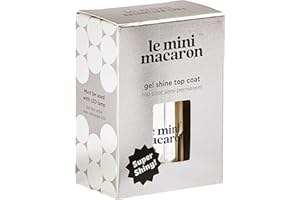 Le Mini Macaron - Top Coat Gel Shine - Top coat pour Vernis à Ongles Semi-Permanent - Incolore - Protection Longue Durée - Brillance Sublimée - Application Facile et Rapide - Flacon 8,5ml