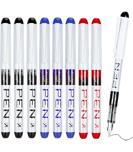 Set Di 40 Penne Stilografiche Usa E Getta, Inchiostro Colorato Per Scrittura Pennino Extra Fine 711705