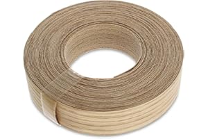 WoodPress® 22 mm Bois de Chêne Rouge Véritable Bande de Chant en Placage Préencollé – Rouleau de 7,5 m – Application à Repasser facile à faire soi-même, couvre le bord d'un panneau MDF standard