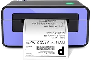 POLONO Etikettendrucker, DHL Thermodrucker Labeldrucker, Label Printer Thermodrucker Desktop Etikettendruck für Amazon, Ebay, Etsy & Shopify, DHL ups USB Mac/PC Count, Lila