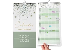 MILULA STUDIOS Wall Calendar 2024/25 UK - 2024 2025 Calendar Month to View - July 24 to Dec 25 (18mo) - Family Calendar - Wall Calendar for Easy & Efficient Planning - Calendar 2024/25 UK Family Planner