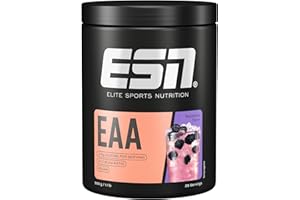 ‎ESN ESN EAA, Blackberry, 500 g, feines Amino-Pulver mit 8 essentiellen Aminosäuren, ideale Löslichkeit, vegan, geprüfte Qualität - made in Germany