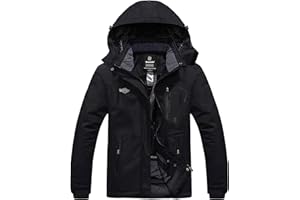 Wantdo Femme Manteau d'hiver Snowboard Outdoor Parka Randonnée Grande Taille Veste de Pluie Imperméable Blouson de Ski Décontracté Coupe-Vent