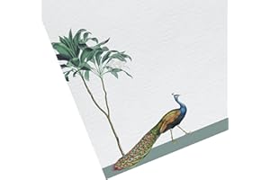 M & G MUSTARD & GRAY Darwin A5 Writing Paper, 120gsm, Pack of 24 Sheets (Peacock)