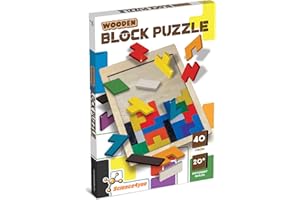 Science4you 40 Puzzle di Blocchi di Legno per Bambini di 3 4 5 6 anni – Seghetti Tangram in Legno, Rompicapo per Bambini, Gioco Educativo Montessori per Regazzi e Regazze di età 3 4 5 6+ anni