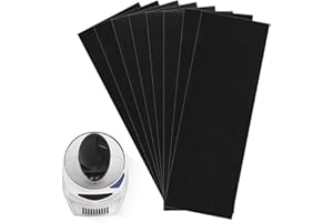 JOYECHO 8 Pièces Filtre Charbon, 25X9cm Filtre a Charbon Actif pour Litière de Chat Filtre Charbon Actif pour Cuisines et Poubelles Sans Odeur
