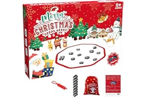 LONGGAOGAO Christmas Magnetic Chess Game,Magnetic Stones Board Game, Magnet Board Game, 20 Magnetic Pieces Party Supplies for Family Gathering and Travel