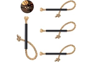 WDEC 4 Stück Wicks Zunder für Feuerstahl - Einfaches anzünden & Wasserfest - Für Lagerfeuer, Kamin oder Grill - 4 Zunderschnüren je 35cm und Metallhülse - Outdoor Ausrüstung - Tinder for Flintstones