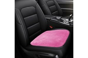 TIESOME Warm Car Seat Cushion for All Year, Soft Auto Seat Pad Comfort Car Seat Cover Fine Plush Seat Protector for Car Driver Office Chair Home Universal Size(Pink)