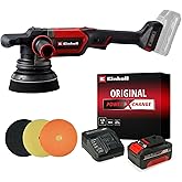 Einhell CP-EP 18/125 Li BL Ak&uuml;l&uuml; Polisaj Makinesi Seti (4,0 Ah Ak&uuml; ve Şarj Cihazı, Polisaj Cilalama Pedi Dahildir)