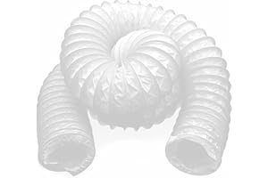 H&C VENT Elastyczny wąż z PCW do spalin, kanał powietrzny, wylot wentylacyjny, elastyczny wąż do klimatyzacji, system doprowadzania gorącego powietrza (Ø 100 mm - 1M)