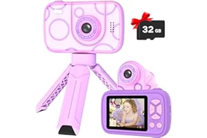 Teslahero Kids Camera Toys for 3-12 Years Old Boys Girls,Children's Camera with Flip-up Lens for Selfie & Video,HD Digital Camera,Christmas Birthday Party Gifts for Child Age 3 4 5 6 7 8 9